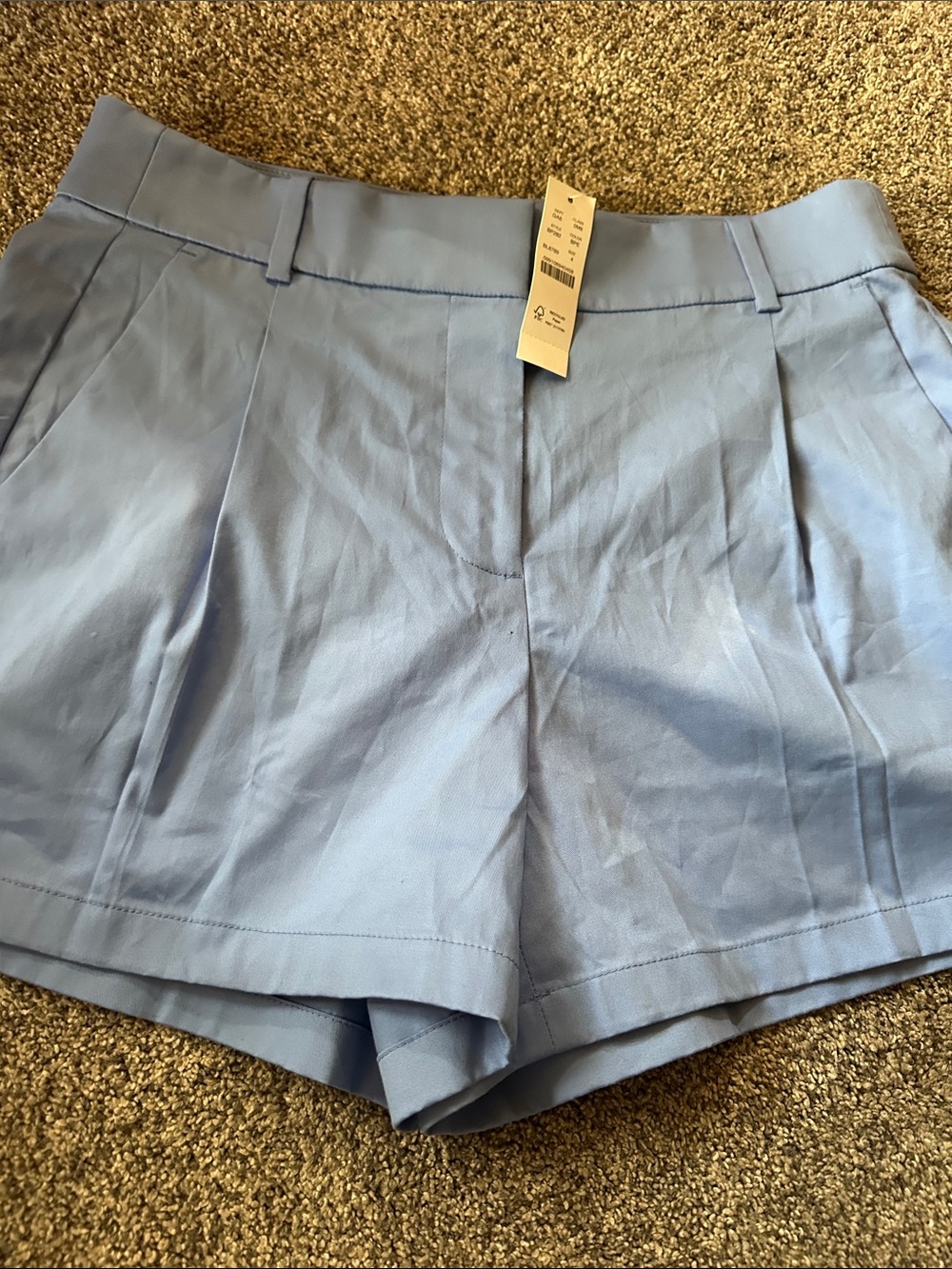 J. Crew Blue Pleated Tailored Women's Shorts NWT